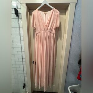 Elegant Pink Maxi Dress
